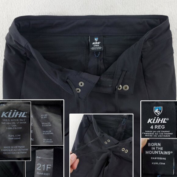 Kuhl Transcendr Skinny Pants Hiking Ankle Zip Stretch 6321 Women 4 Regular 29x28 - Picture 2 of 11